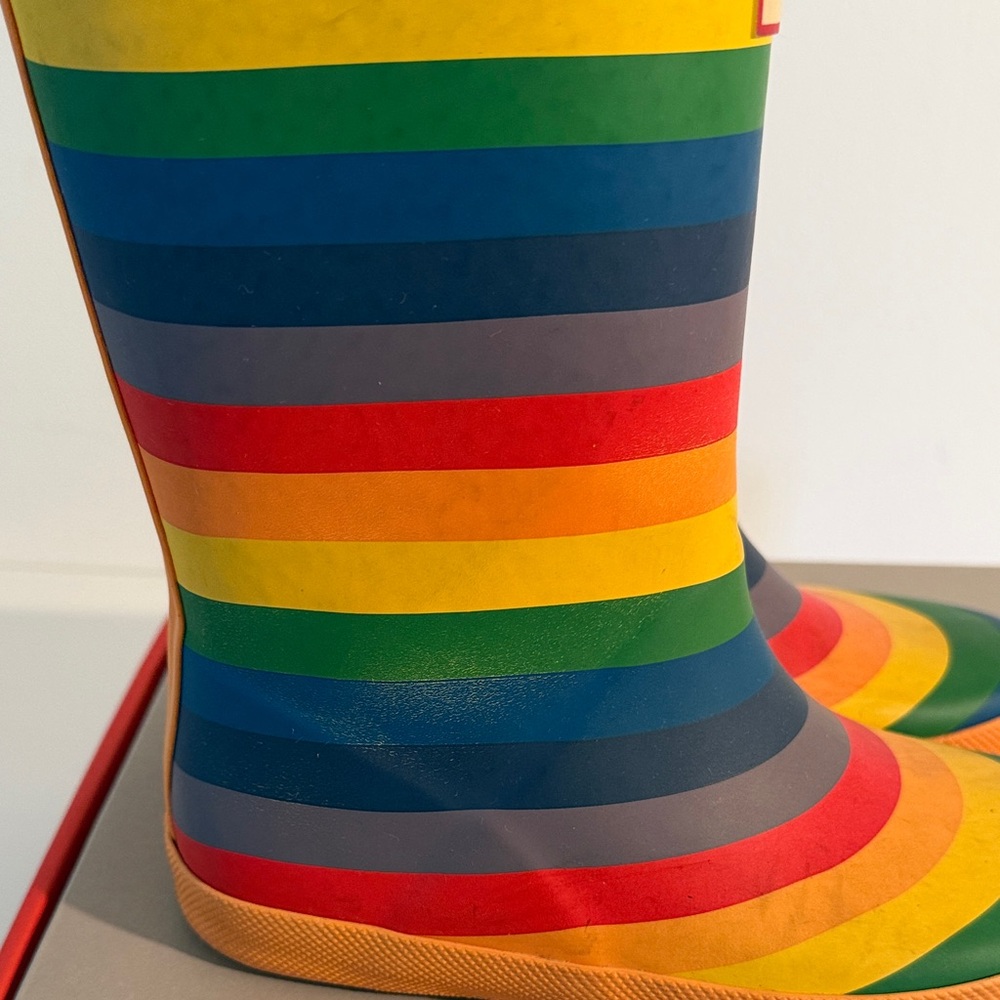 Hunter Kids' Multicolor Striped Boots - Girls Sz 1. Include Sherpa Lining. - Picture 5 of 7